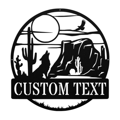 Southwest cactus steel wall art made in the USA