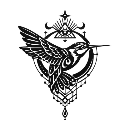 Close-up laser-cut hummingbird moon detail powder coat finish edge