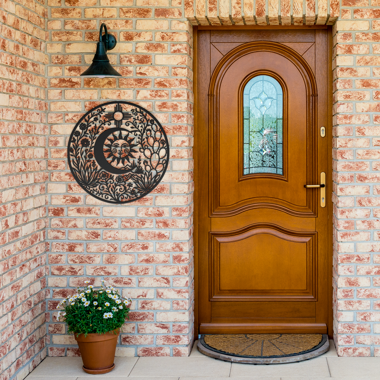 Celestial_Sun_and_Moon_Metal_Wall_Art_Black_Brick_Entrance_Mockup.png_15764143