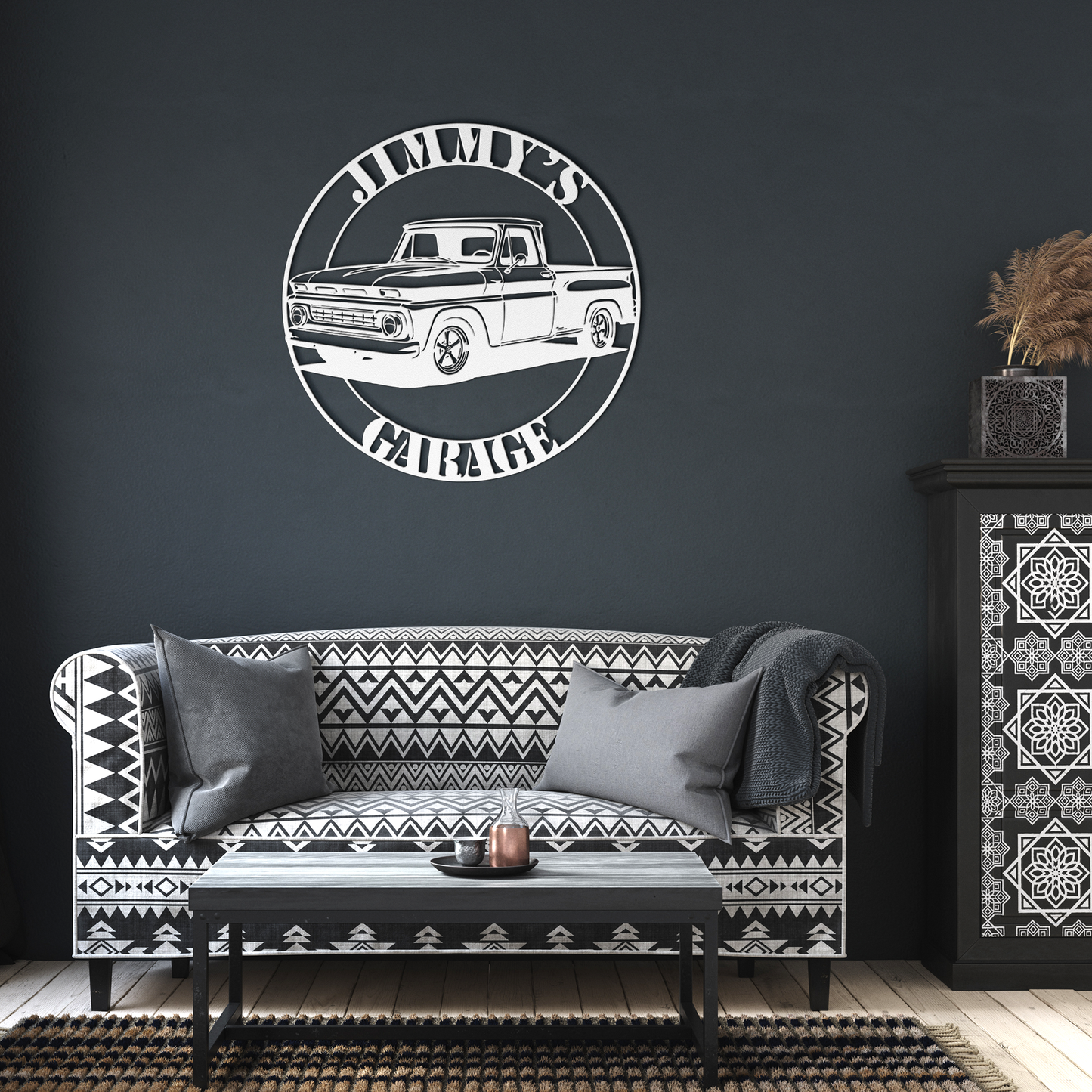 Chevy_C10_Stepside_Truck_Metal_Sign_White_Dark_Living_Room_Mockup.png_15797105