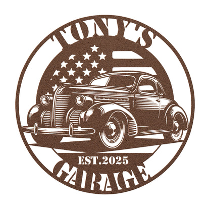Classic Car 1939 Pontiac Coupe Custom Metal Sign