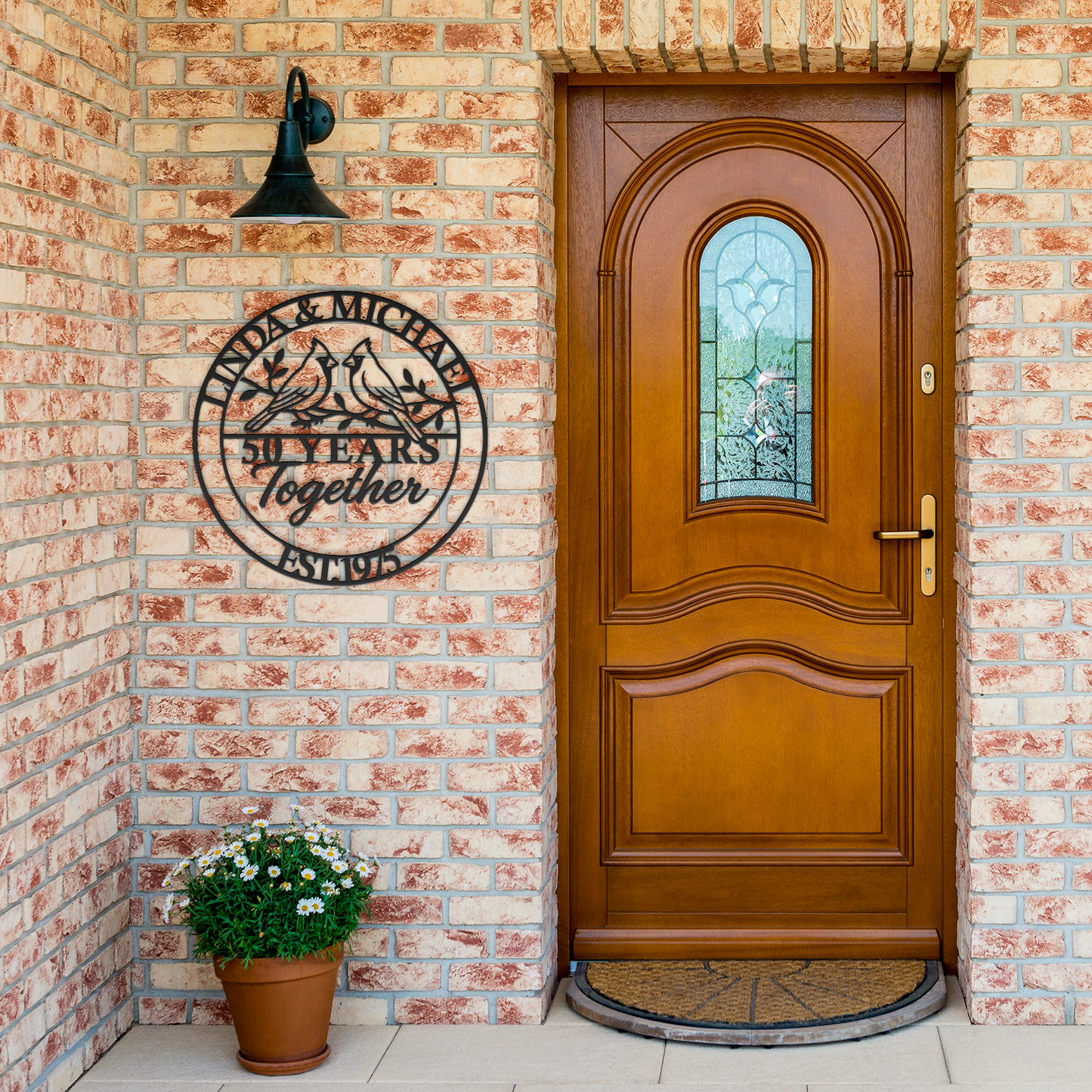 Custom_50th_Anniversary_Lovebirds_Metal__Black_Brick_Entrance_Mockup.png