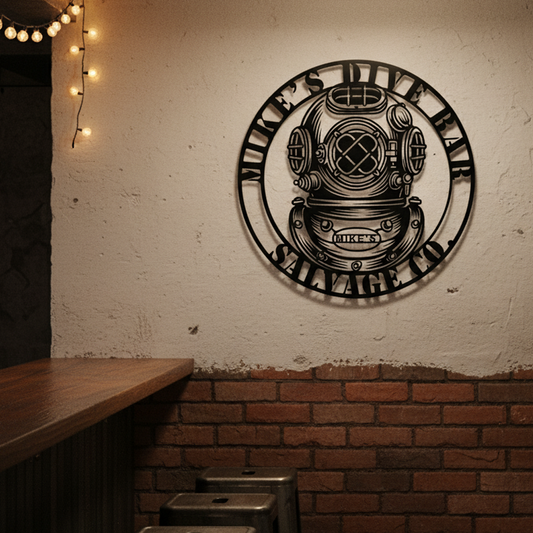 MK5 Navy diver metal wall art