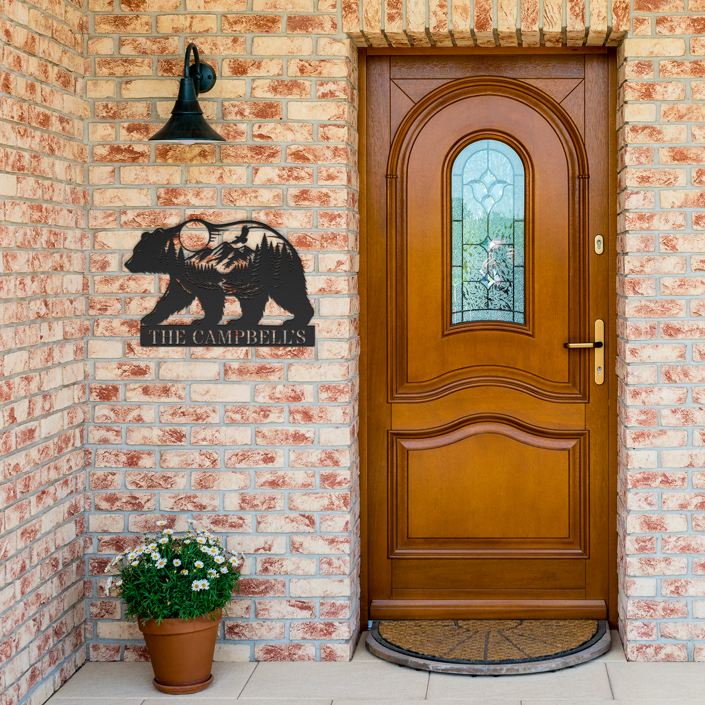 custom bear mountain metal sign