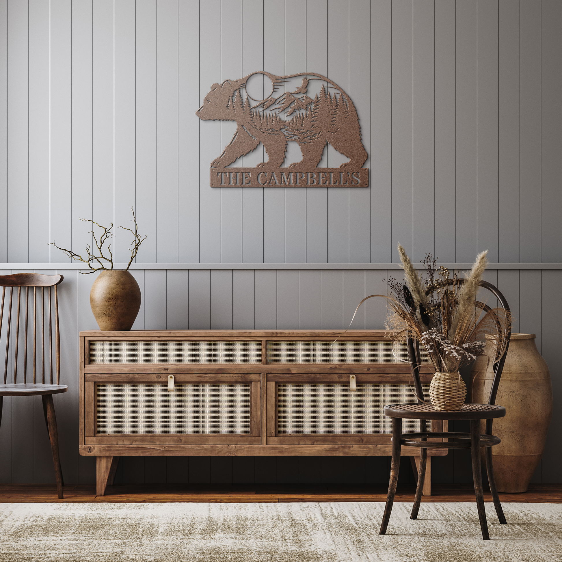 mountain metal wall art