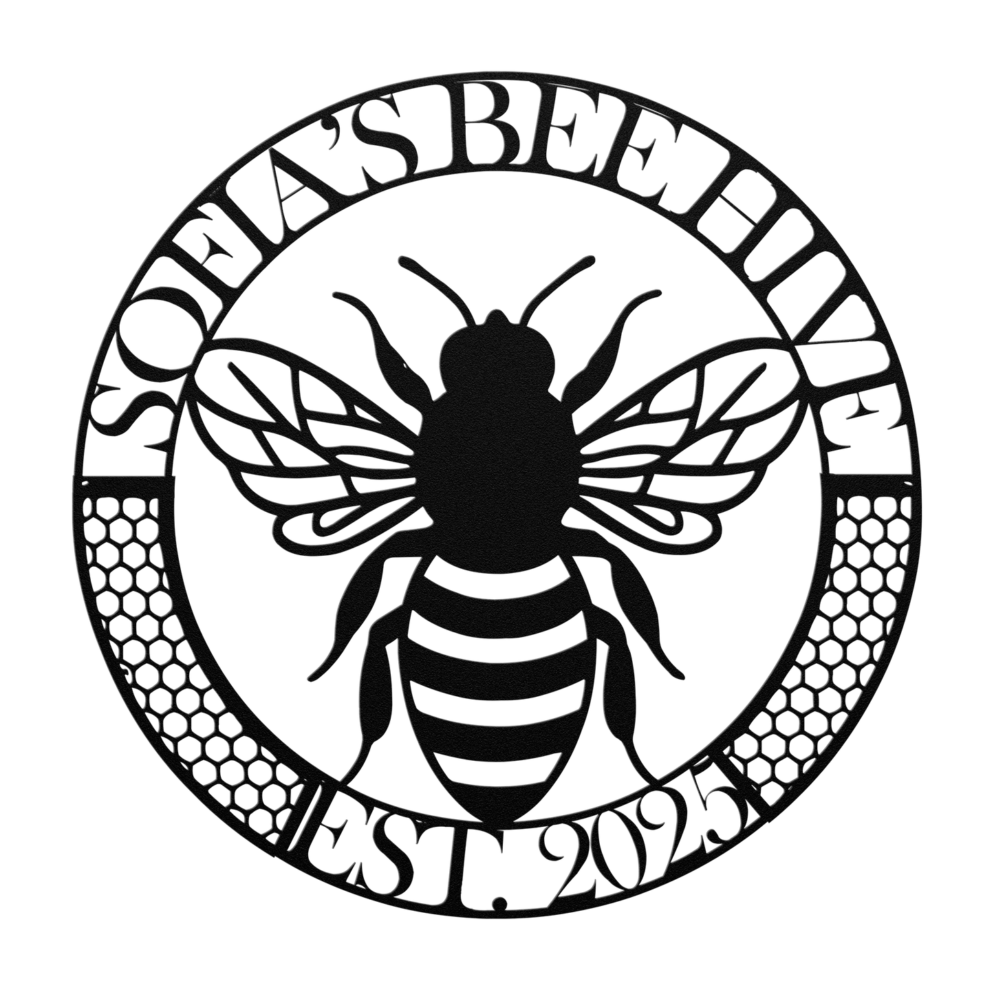 custom steel bee sign made in the USA