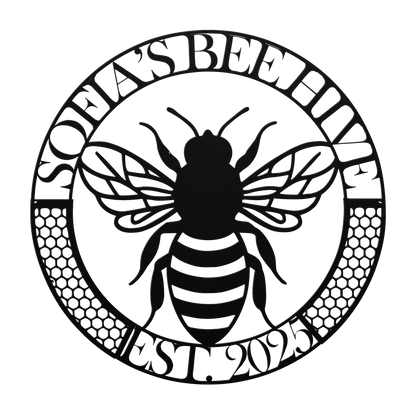 custom steel bee sign made in the USA
