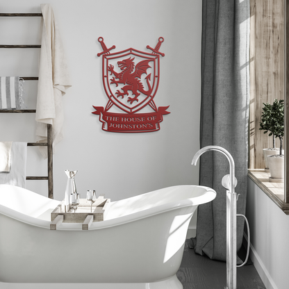 Custom_Family_Dragon_Crest_Metal_Sign___Red_Modern_Bathroom_Mockup.png