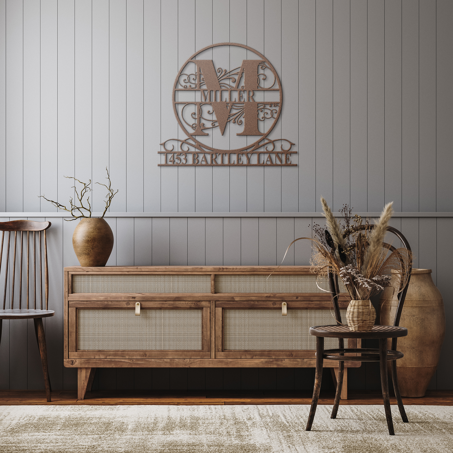 Custom_Family_Name_Split_Monogram_Addres_Copper_Rustic_Hallway_Mockup.png_15314396