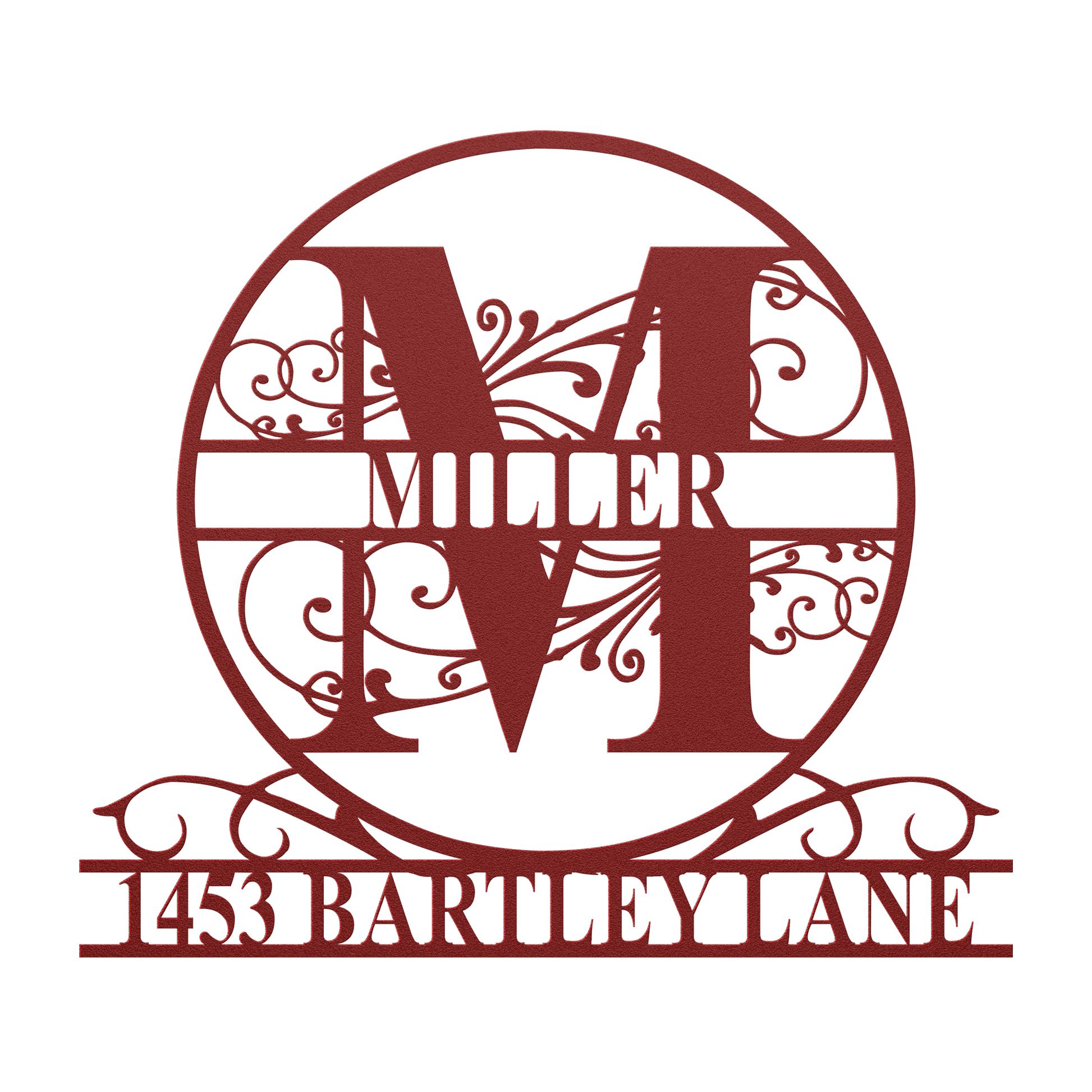 house number metal sign outdoor