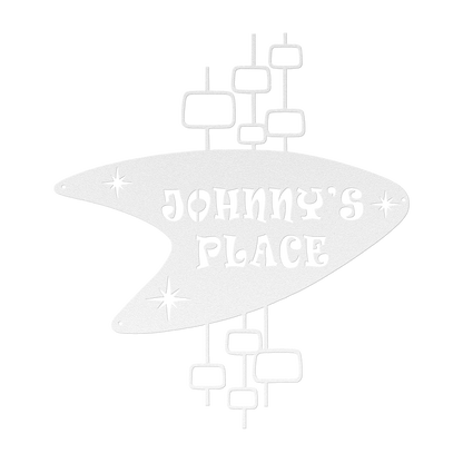 Personalized mid century metal art