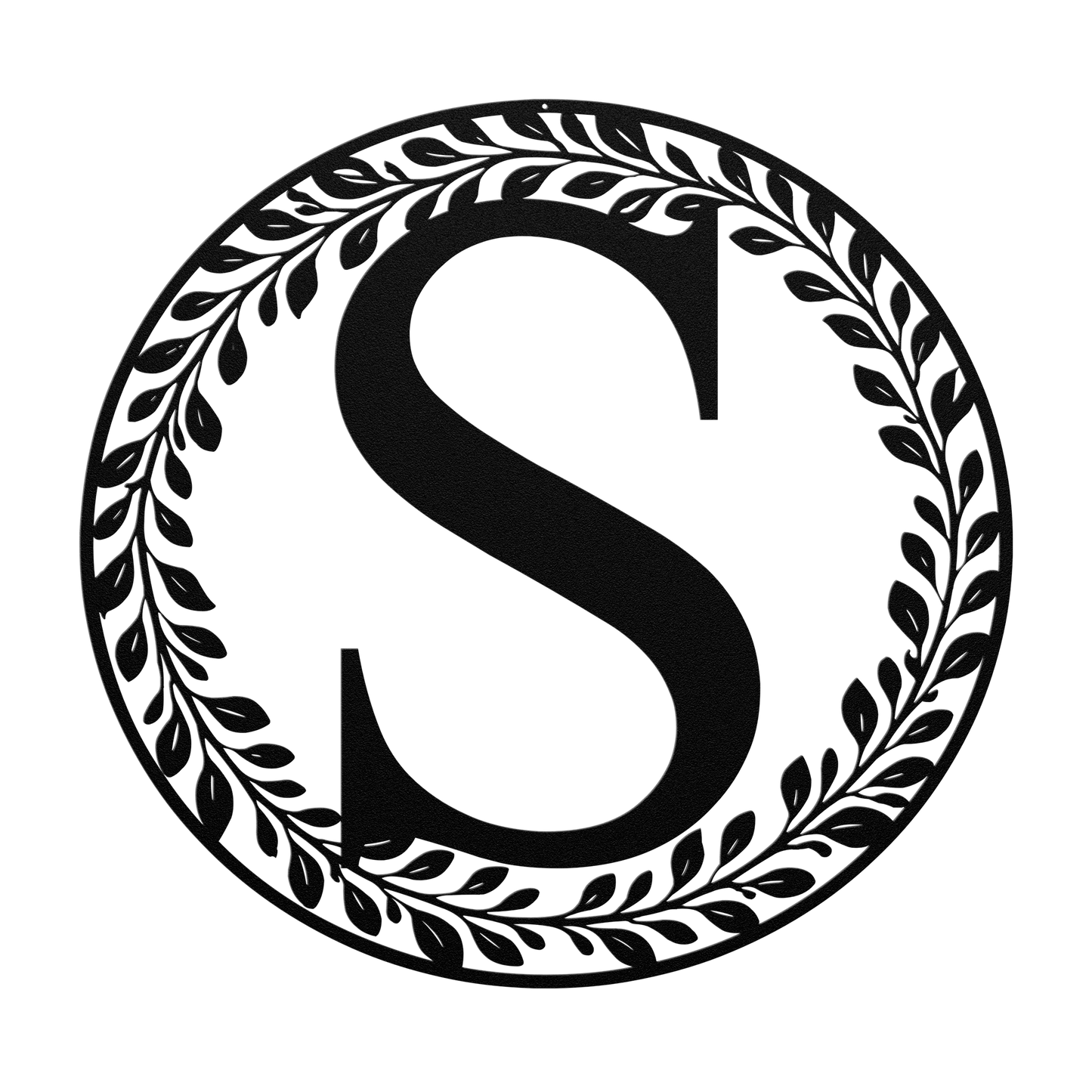 elegant custom monogram steel sign for outdoor home decor