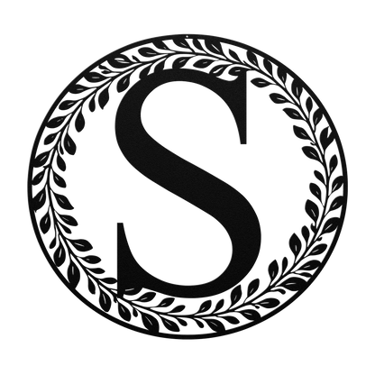 elegant custom monogram steel sign for outdoor home decor
