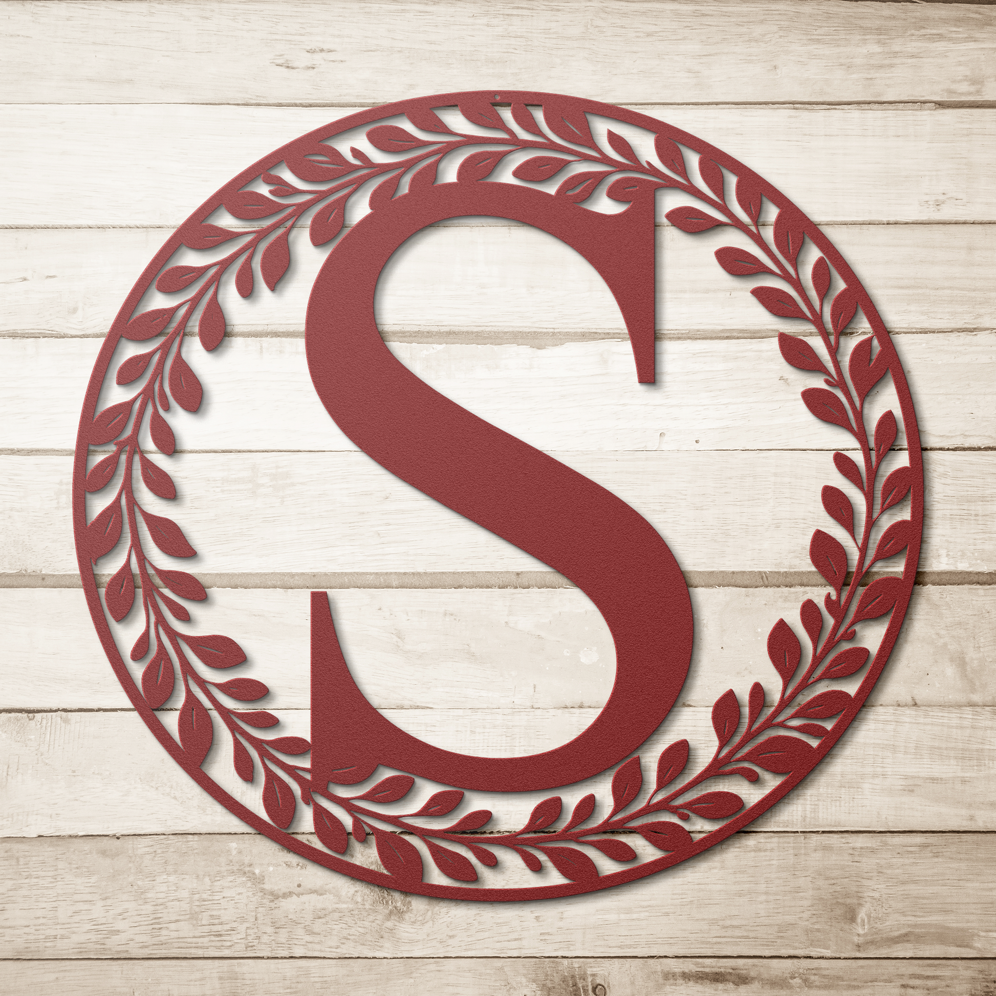 personalized initial letter metal sign for home decor