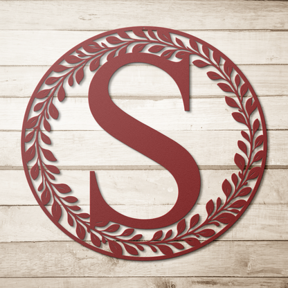 personalized initial letter metal sign for home decor