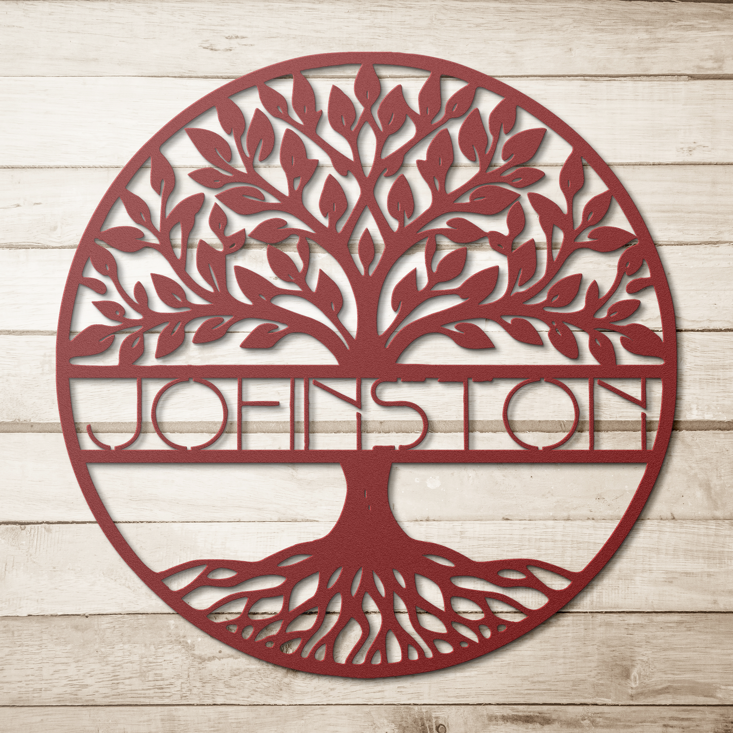 Weatherproof steel family sign