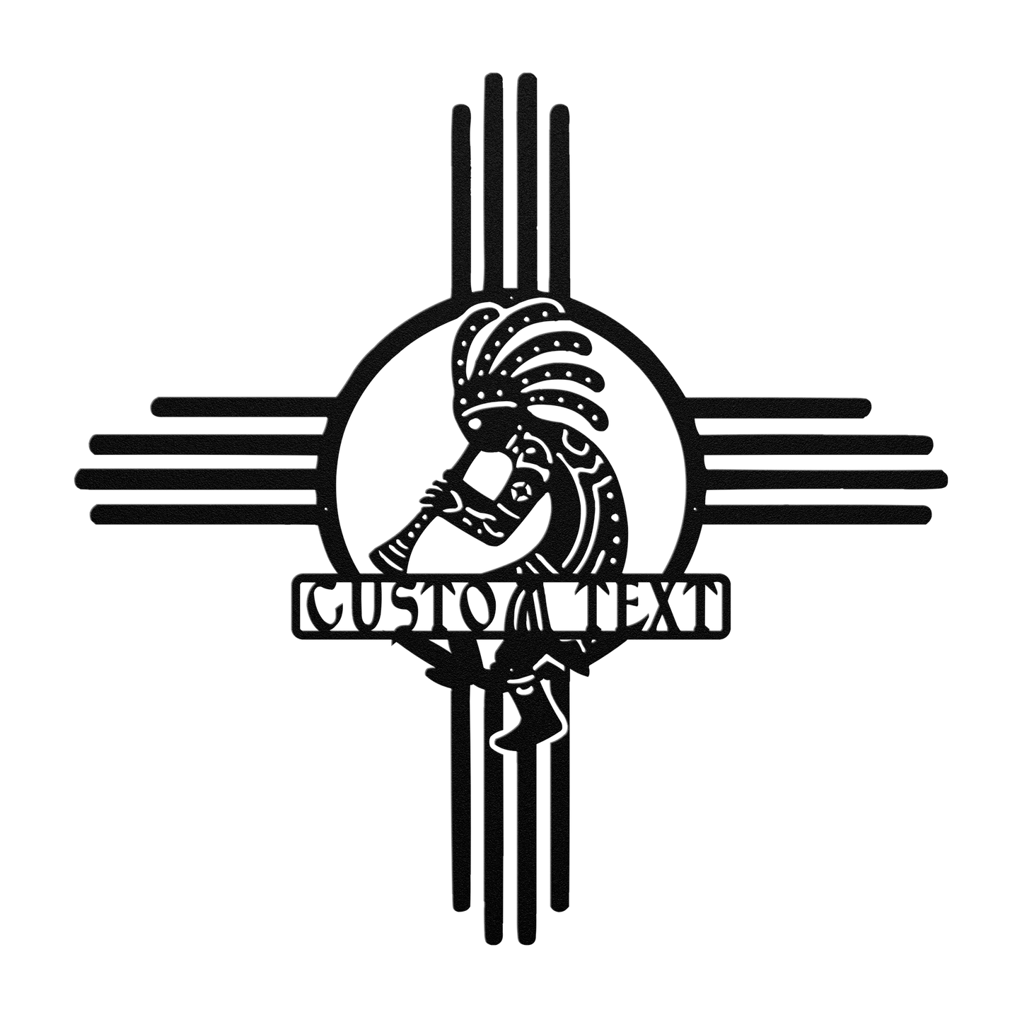 custom Zia Kokopelli metal sign