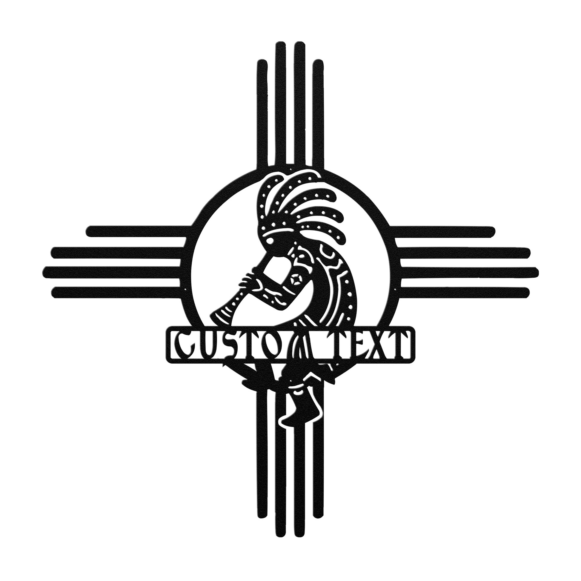 custom Zia Kokopelli metal sign