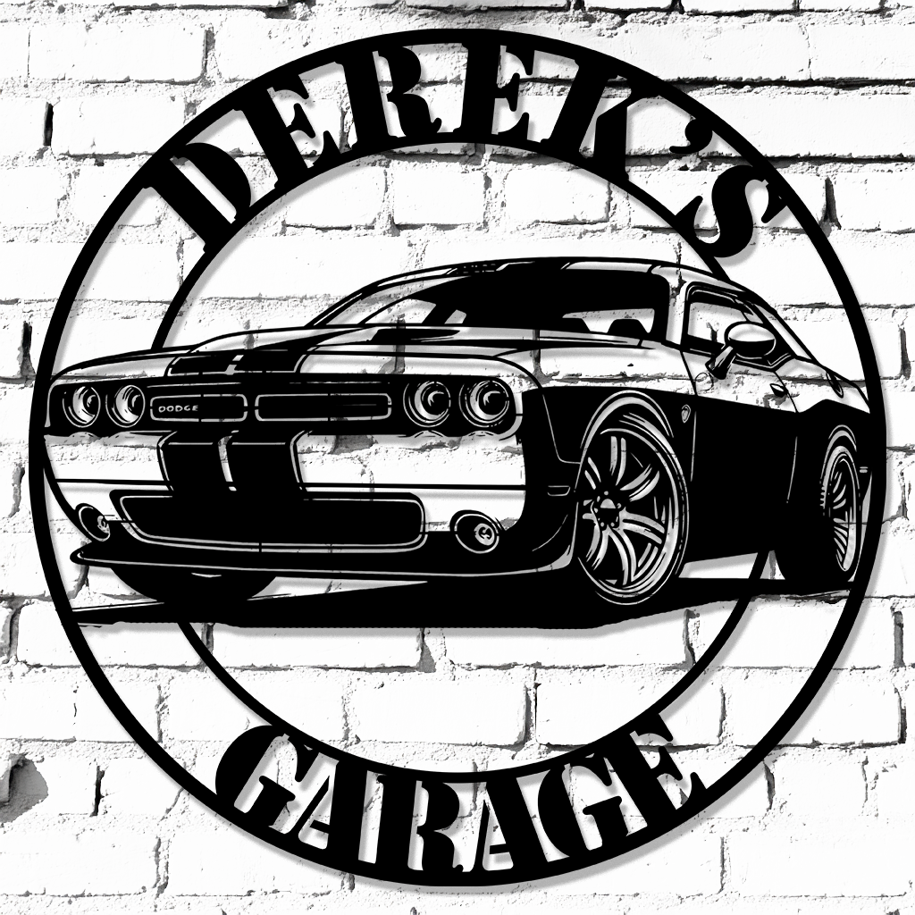 Mopar Challenger Custom Metal Sign - Garage Decor – Metal Art Signs