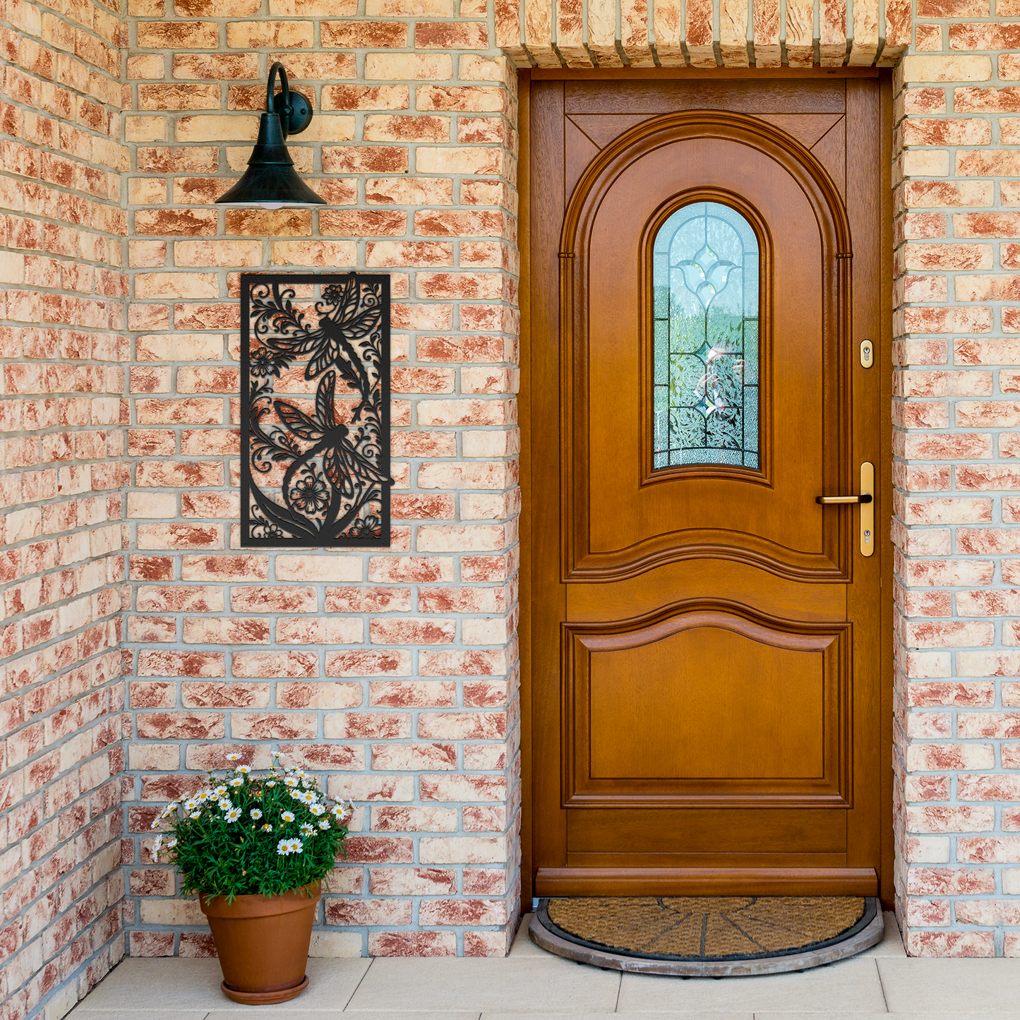 dragonfly metal garden sign