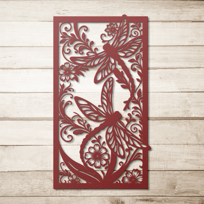 dragonfly garden decor metal wall art