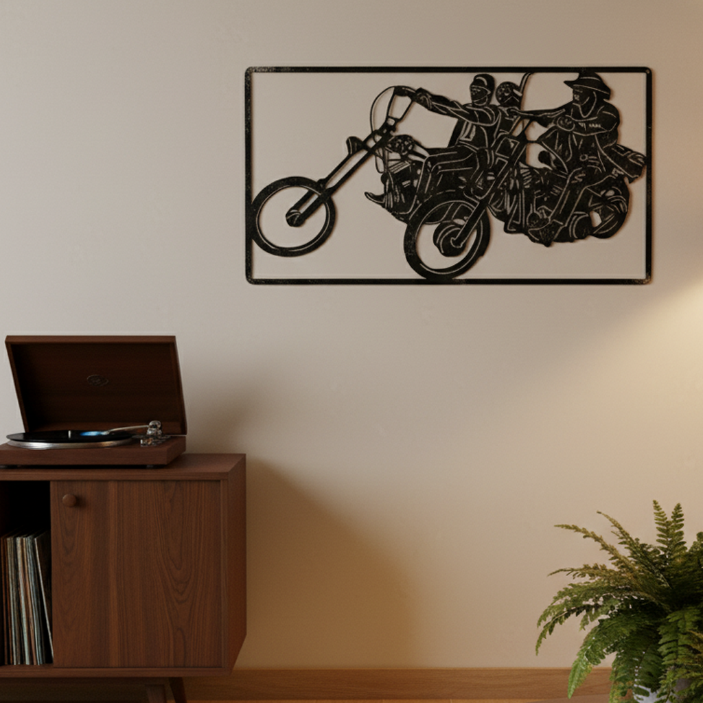 Harley Davidson Easy Rider Metal Art – Motorcycle Wall Sign Garage or ...