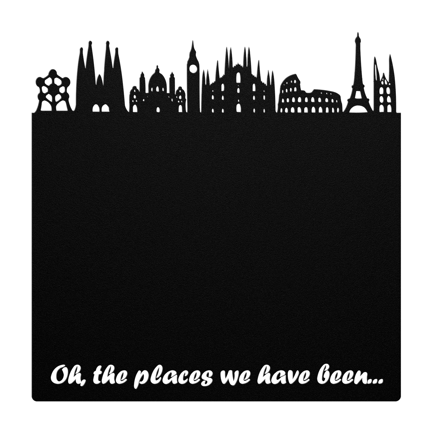 magnetic memory board for travel keepsakes and photos
