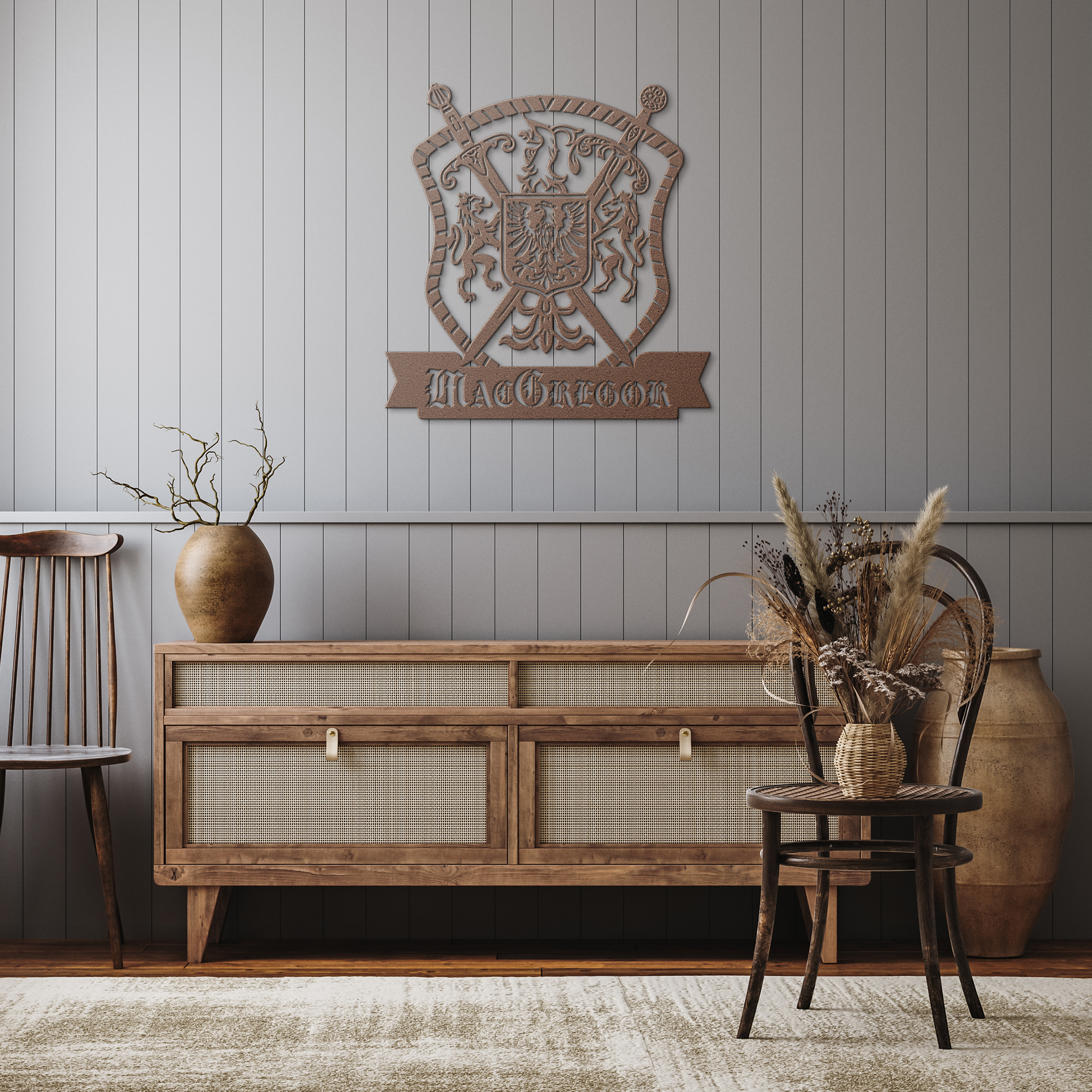 Family_Crest_Metal_Sign__Custom_Coat__Copper_Rustic_Hallway_Mockup.png