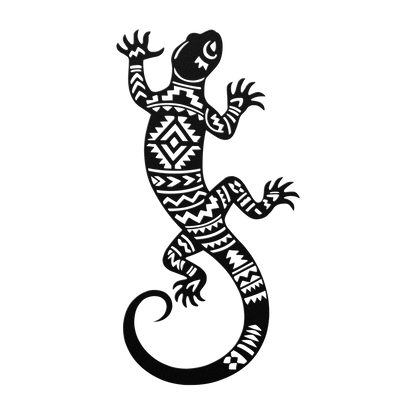 weatherproof gecko metal ornament for garden wall
