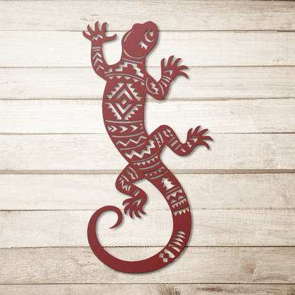 lizard metal wall decor for patio or porch
