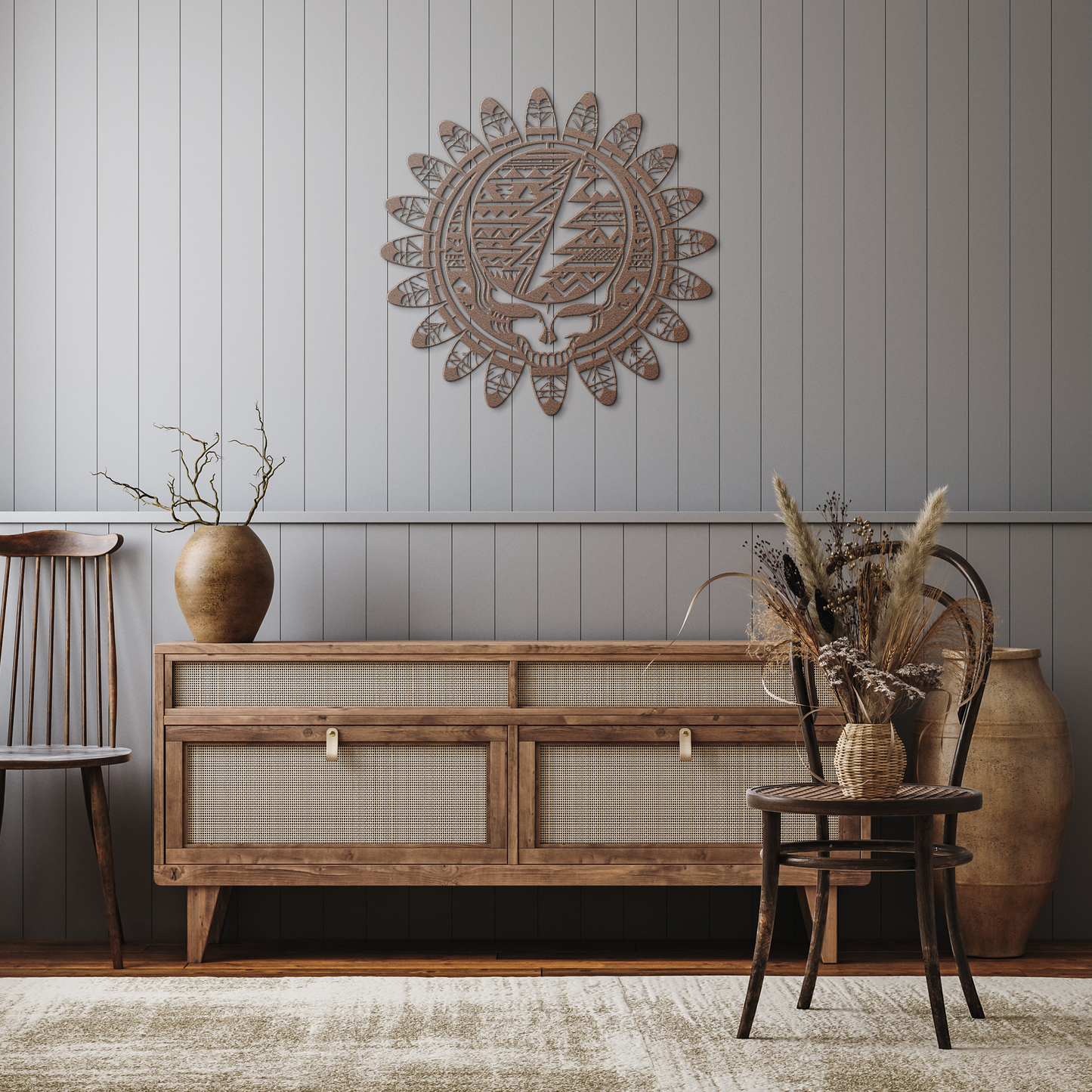 Grateful_Dead_Feather_Warrior_Shield_Met_Copper_Rustic_Hallway_Mockup.png_15504729
