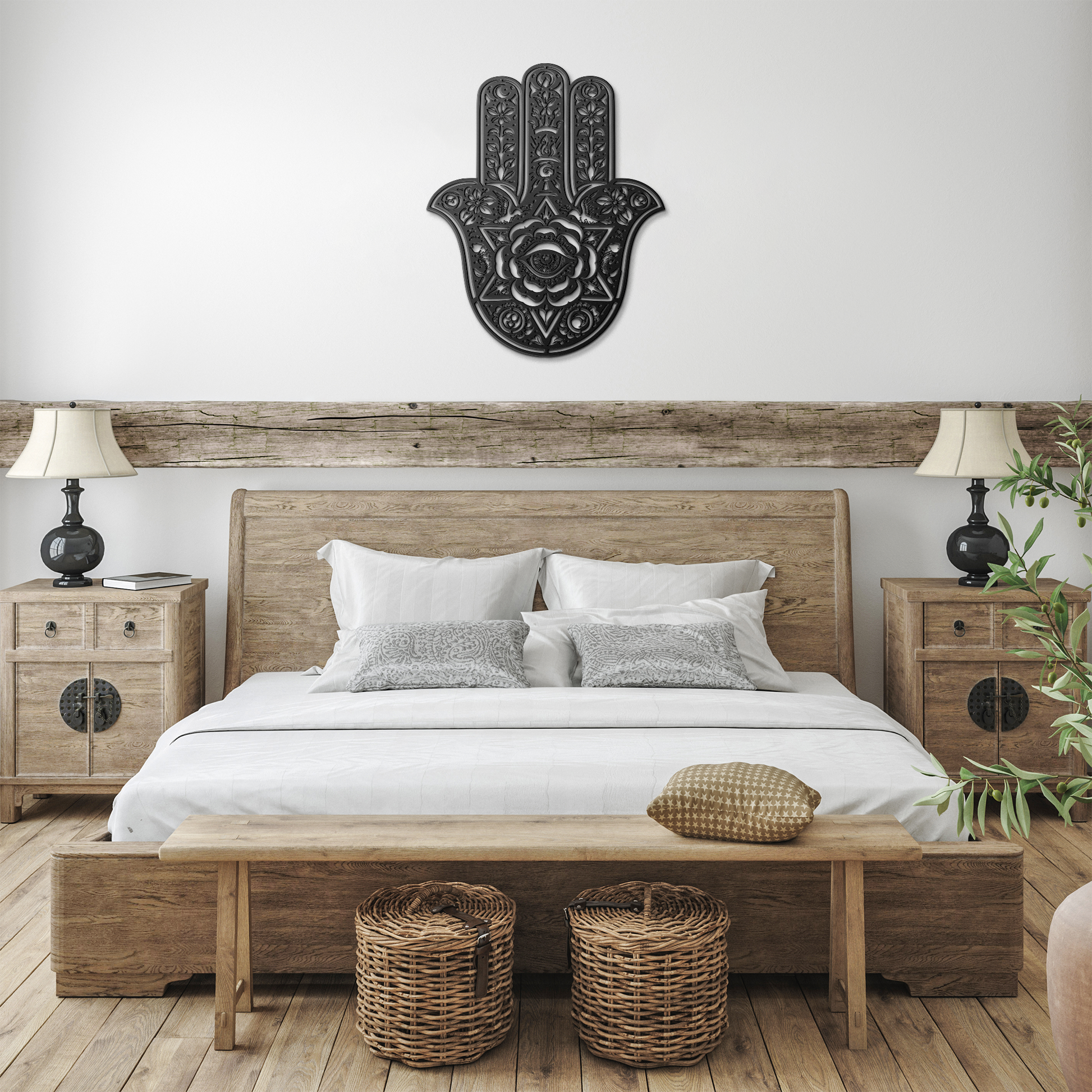 sacred symbol metal wall art for bedroom decor