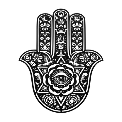 boho hamsa steel wall art made in the USA