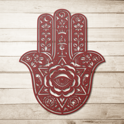 protective hand metal wall decor for meditation room
