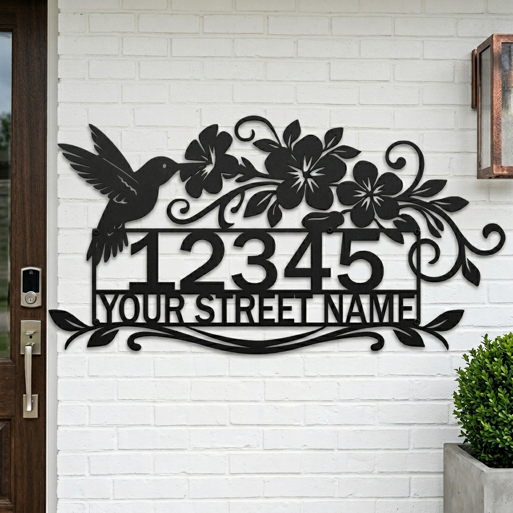 Custom Address Metal Signs | Personalized House Numbers — Metal Art Signs