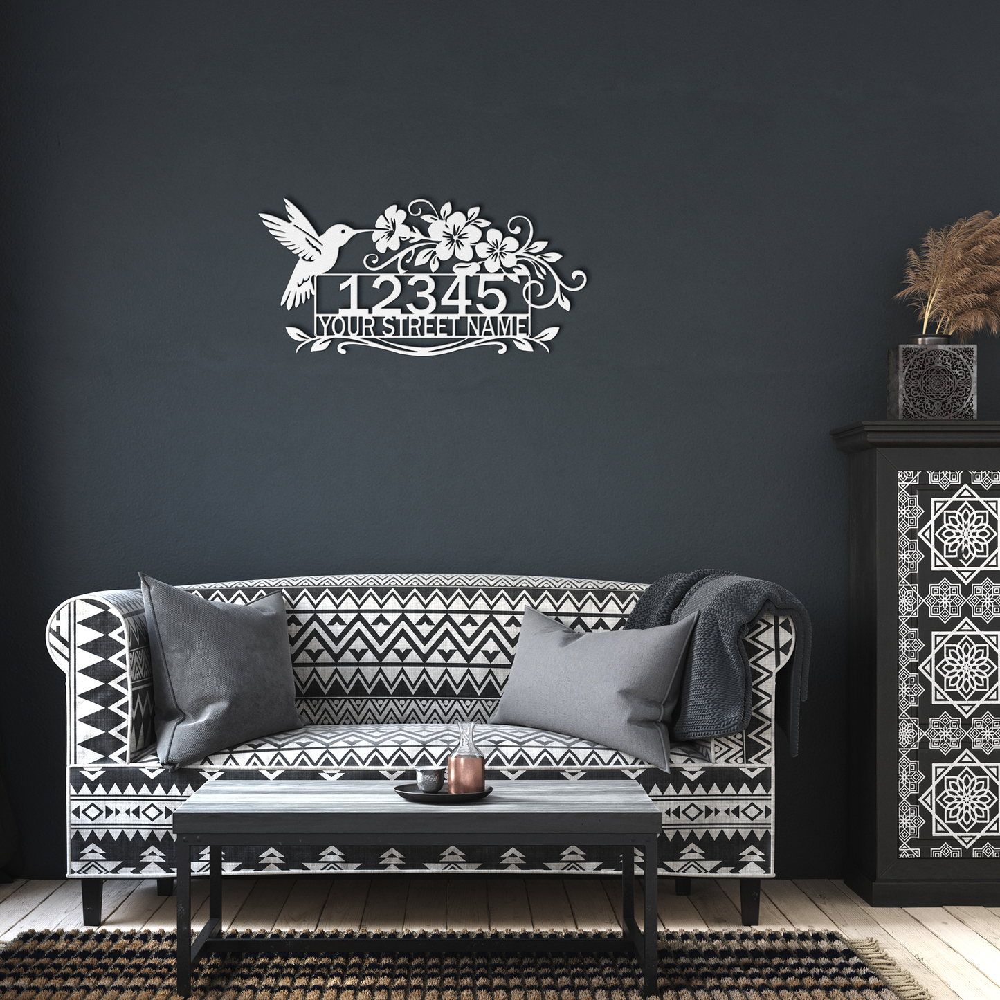 Hummingbird_Floral_Metal_Address_Sign_Pe_White_Dark_Living_Room_Mockup.png_15513062