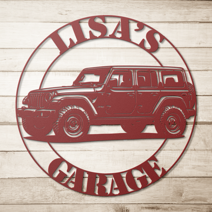 Jeep adventure off road metal wall art