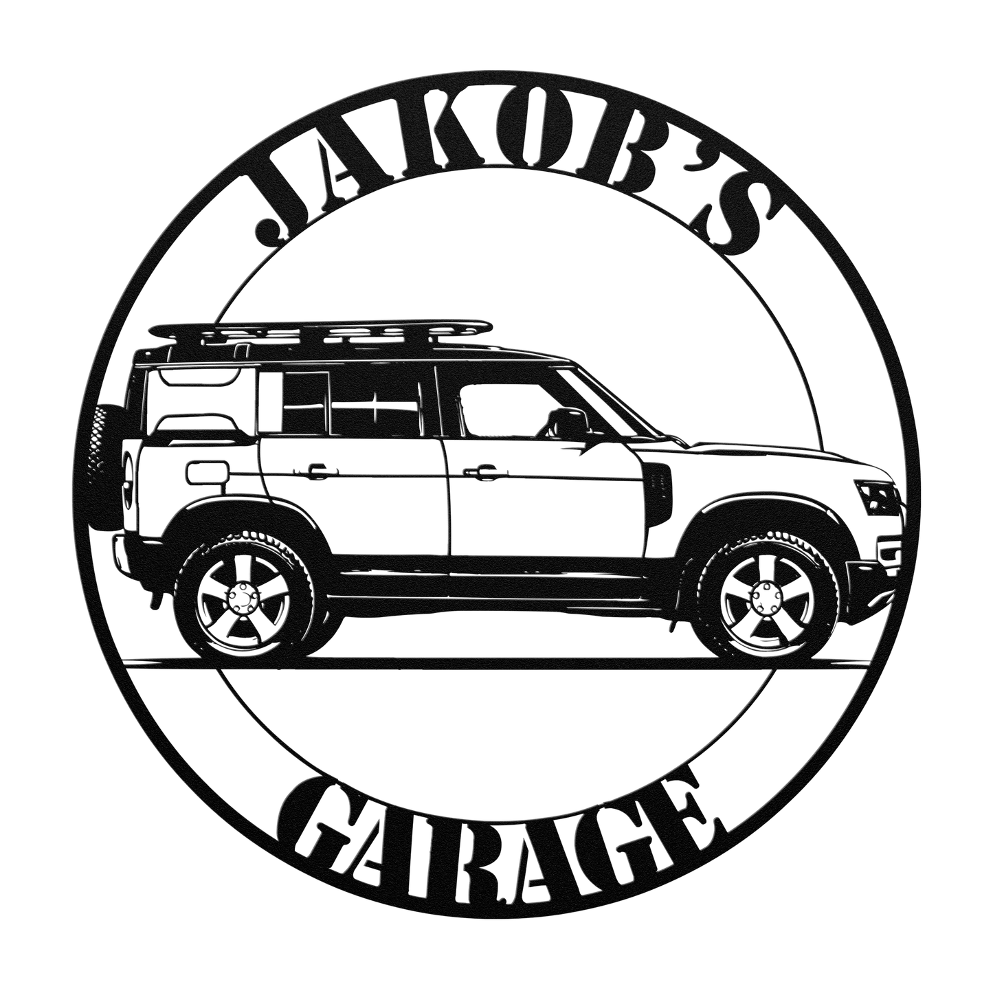4x4 vehicle steel wall decor