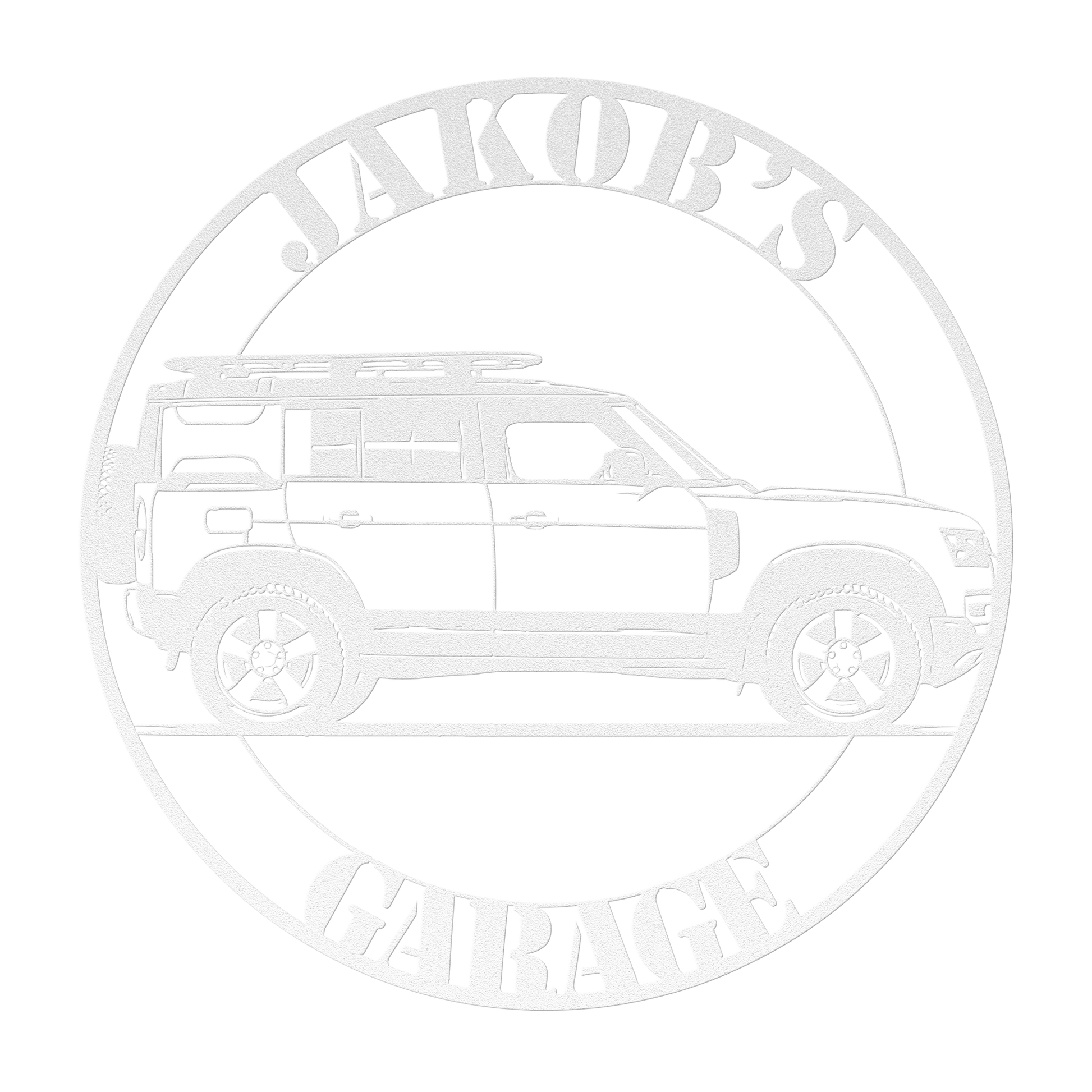 off road truck metal wall sign