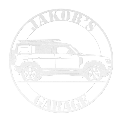 off road truck metal wall sign