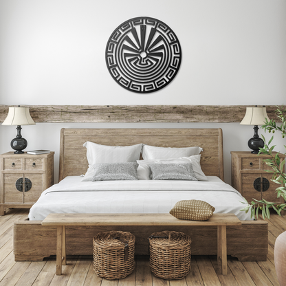 maze metal sign