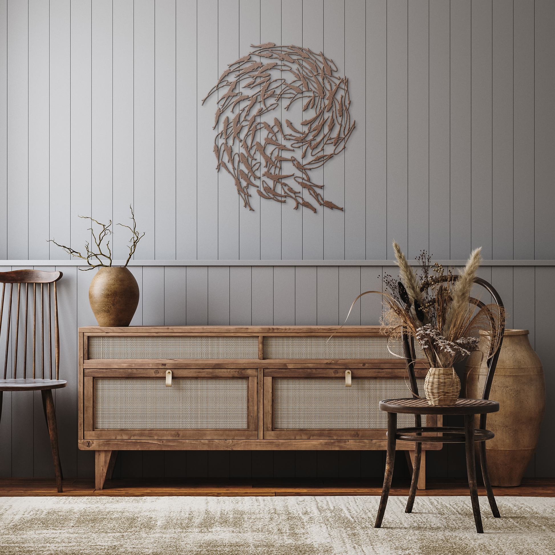 Metal_Fish_Wall_Art__School_of_Fish_F_Copper_Rustic_Hallway_Mockup.png_15684675