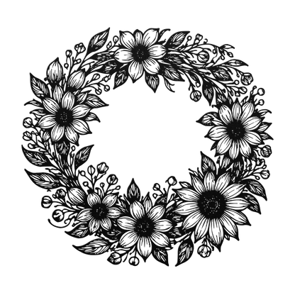 floral metal wreath door decor for porch or entryway