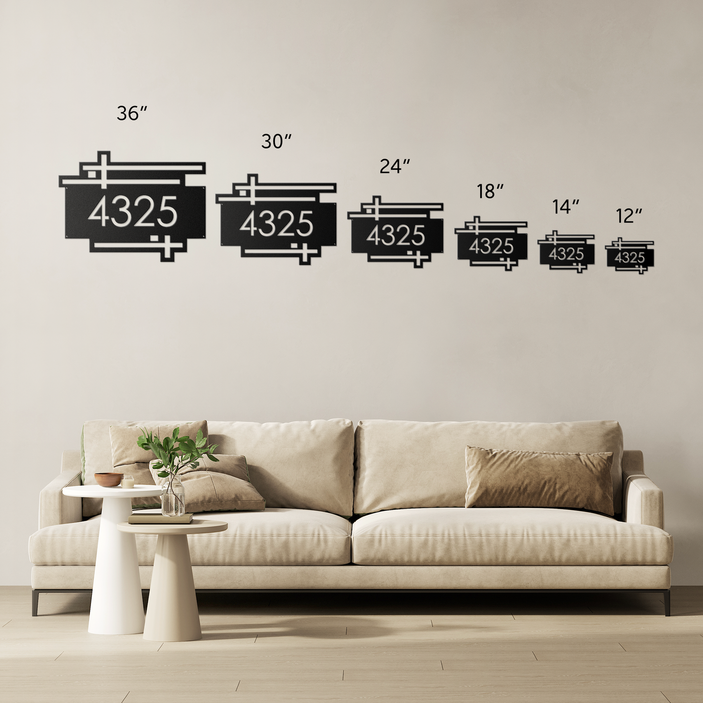 Metal house numbers