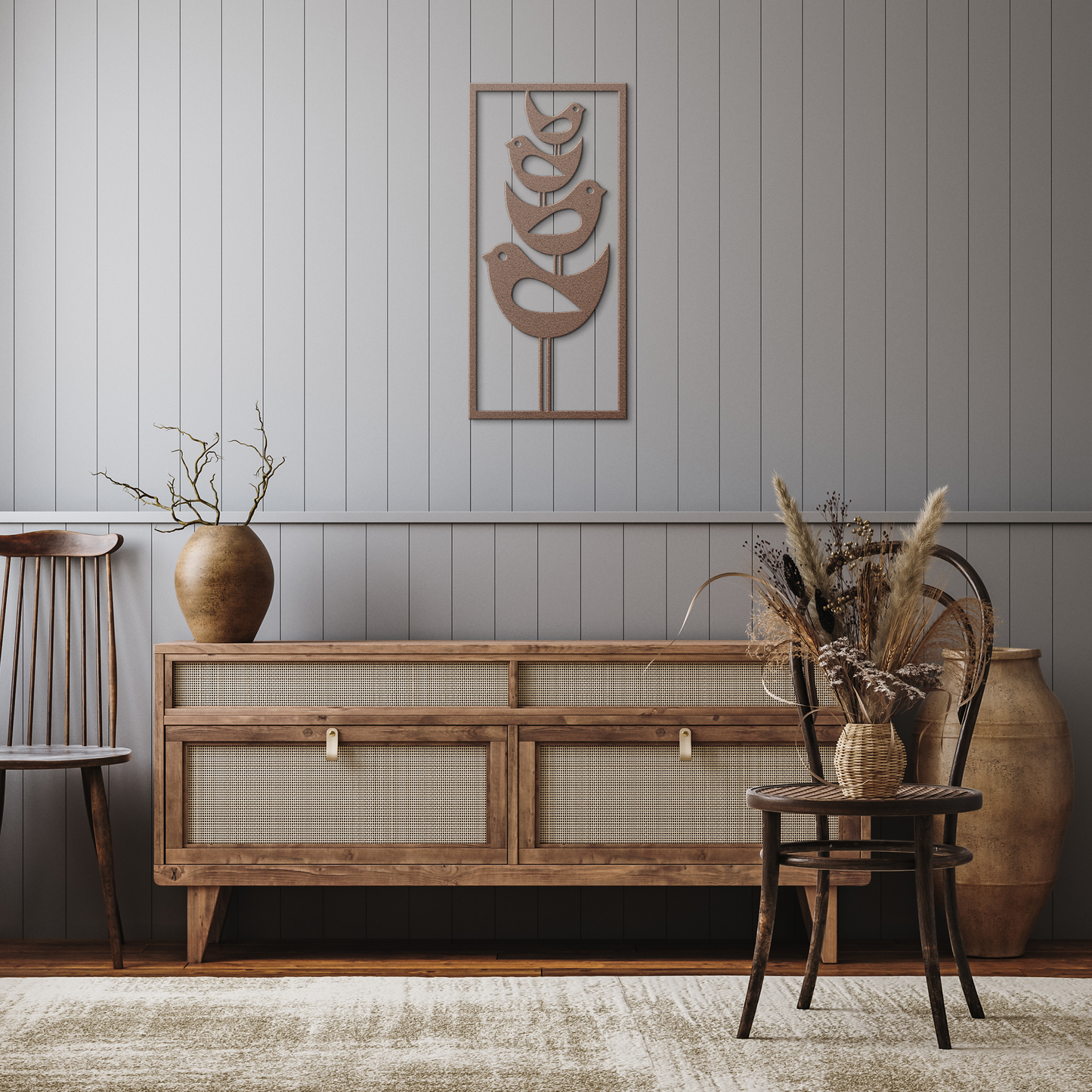 Mid_Century_Modern_Stacked_Birds_Metal_W_Copper_Rustic_Hallway_Mockup.png_15692813