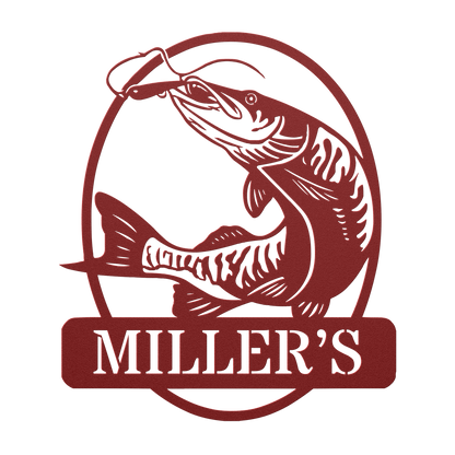 fisherman metal sign