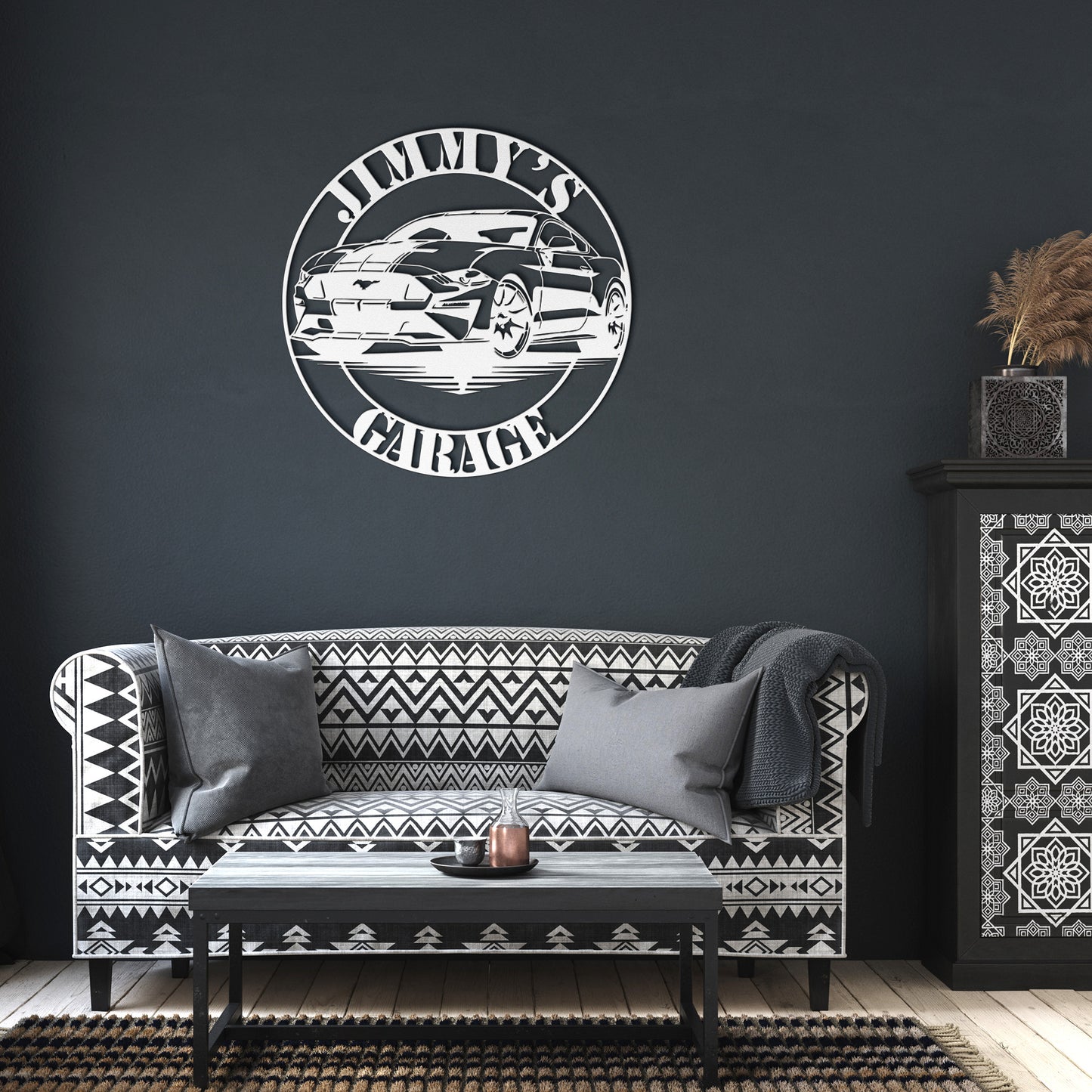 Retro Mustang Garage Wall Decor