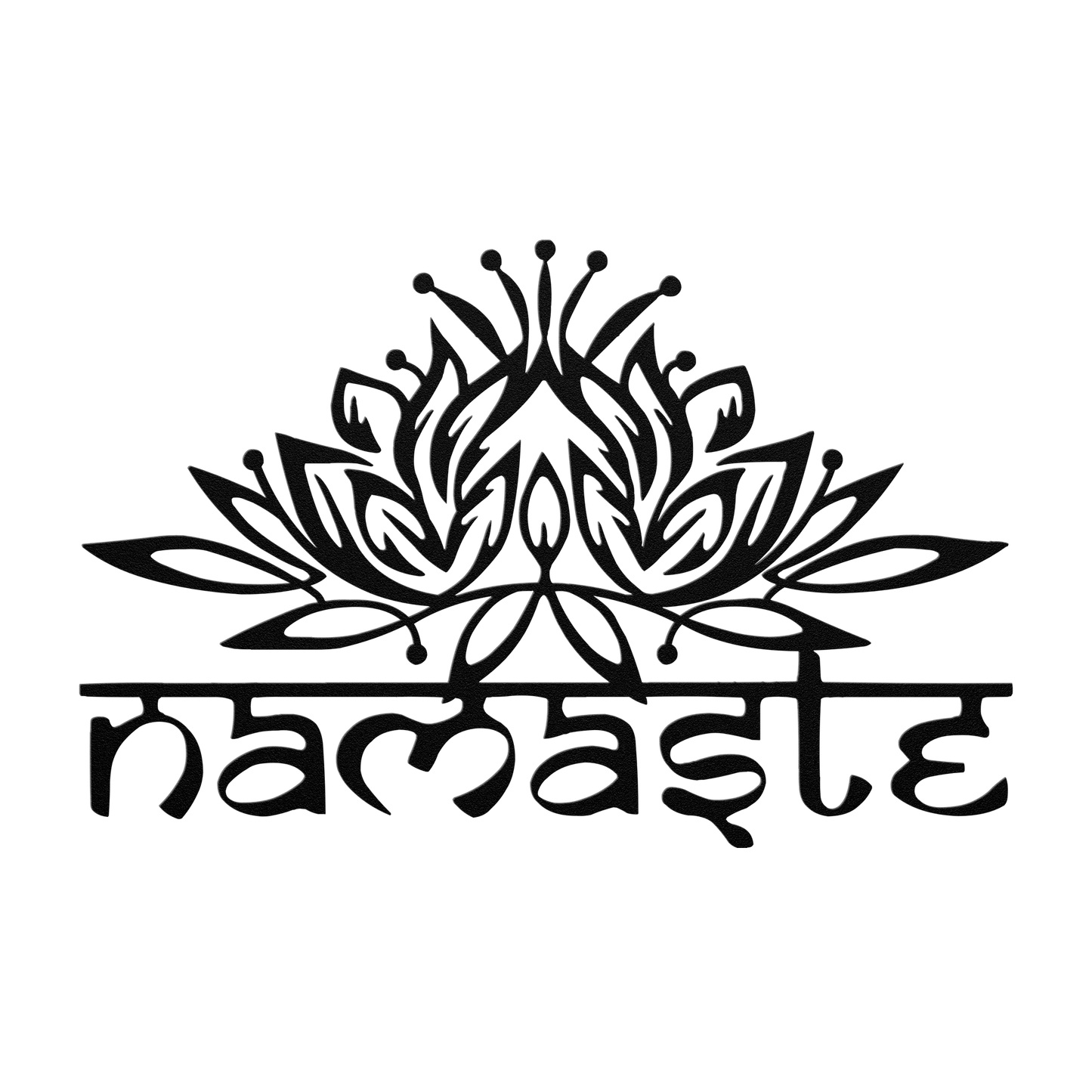 Zen lotus steel wall art handmade