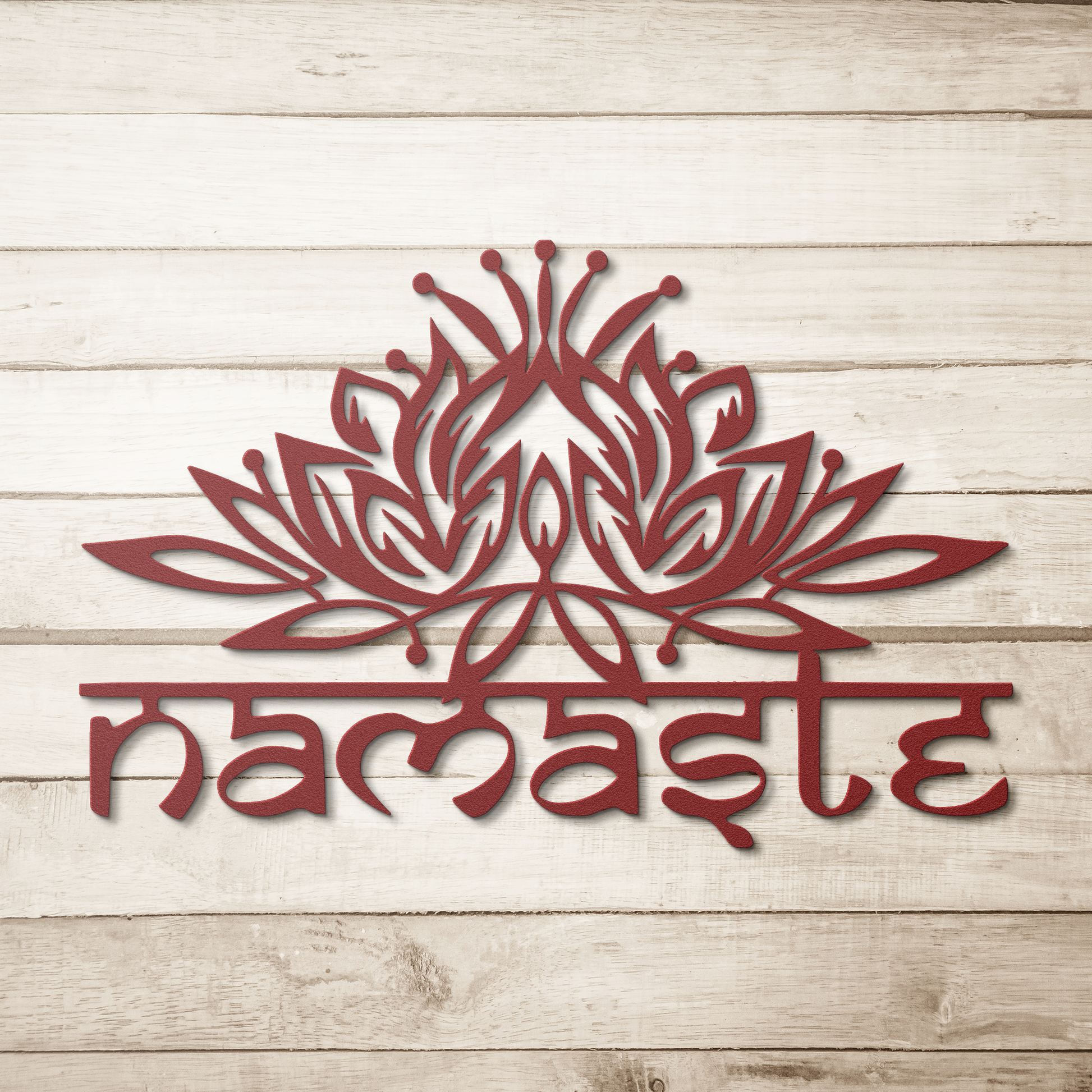 Yoga studio decor metal sign