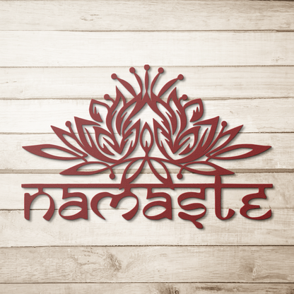 Yoga studio decor metal sign